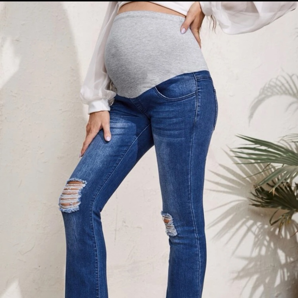 SHEIN Maternity Jeans LARGE